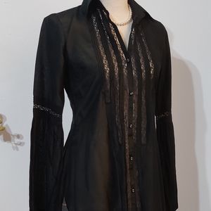 WHITE /BLACK XS BLOUSE